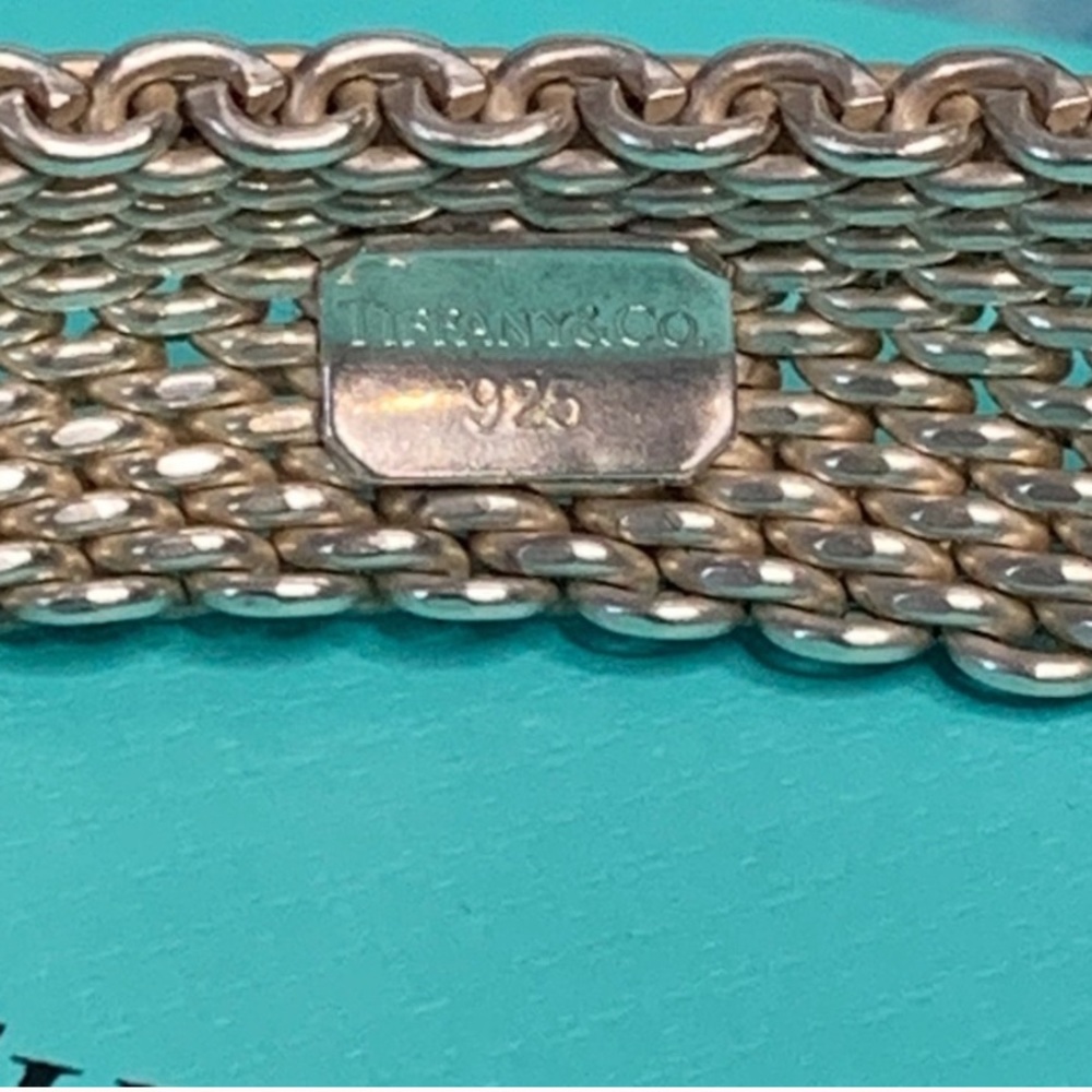 🩵Auth Tiffany&Co.Classic SomersetMeshBangleBracelet 🩵 - Picture 4 of 16